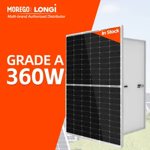 Longi năng lượng mặt trời 166 duy nhất loạt bảng điều khiển năng lượng mặt trời 370W 365W 360W Tấm Pin Mặt Trời 450W 455W 460W với morego cung cấp
