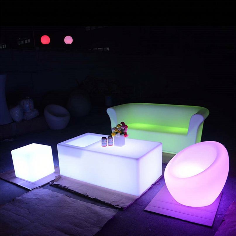 Ensemble table et chaises led, canapés, éclairage de luxe, d'appoint, bar, 2 pièces