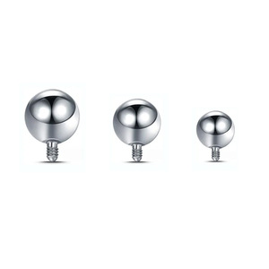 Anneau de nez en titane ASTM F136, vis à billes de 1,2 mm, clou pour lèvres argenté, <span class=keywords><strong>piercing</strong></span> pour sourcil, <span class=keywords><strong>nombril</strong></span>, bijoux pour femmes, mariage, fiançailles - Product Image 6