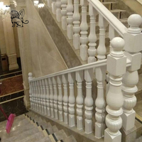 Villa bâtiment décoration de la maison pierre sculptée à la main petites colonnes blanc Carrare marbre escalier balustres garde-corps pilier pour jardin