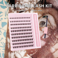 Kit d'extension de cils DQL grande capacité, en vison synthétique confortable, épaisseur 0,07 mm, tige en coton noir, cils de 10 à 16 mm