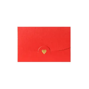 아름다운 진주 종이 하트 장식 미니 사랑 뜨거운 호일 스탬핑 새로운 스타일 초대 회원 카드 및 선물 봉투