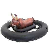Flotador Inflable Gigante con Forma de Toro, Juguete Acuático Resistente de PVC con Asas para Adultos, para Piscina, Lago, Playa, Verano, 94x77 Pulgadas