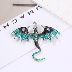 Broche Vintage de Dragão Voador Pintado a Óleo para Homens e Mulheres, Acessório Versátil e Personalizado para Trajes e Casacos - Product Image 4