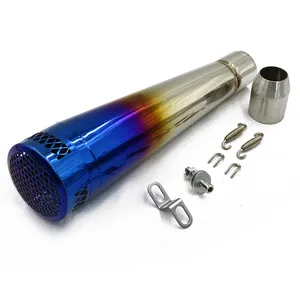 motorcycle Muffler for sc project universal exhaust Half blue exhaust bicycle muffler system