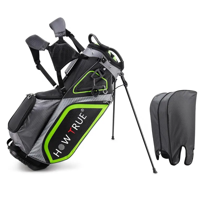 Hot Sale Black 14 Way Top Divider Golf Club Bag With 7 Pockets Lightweight And Waterproof Golf Stand Bag For Men Women