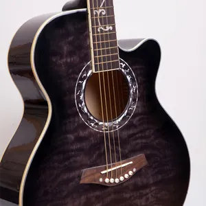 جيتار صوتي أسود عالي الجودة للبيع بسعر مخفض