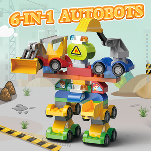 Bộ đồ chơi lắp ráp <span class=keywords><strong>robot</strong></span> FEELO 6 trong 1, chất liệu nhựa ABS lớn, dành cho trẻ em từ 3 tuổi trở lên, đồ chơi giáo dục, mô hình <span class=keywords><strong>robot</strong></span>, đồ chơi phát triển nhận thức, đóng hộp - Product Image 4