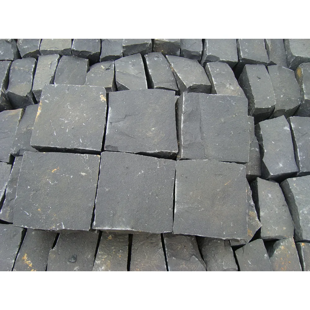 Blocos de basalto para paisagem, blocos de basalto naturais para venda, jardim bloco de pedra de basalto preto