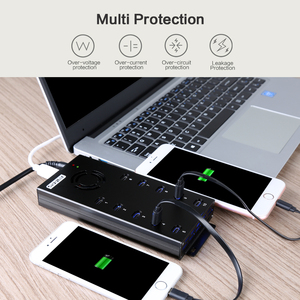 Sipolar A-400C Hub USB C a 10 Porte, Docking Station per Telefoni, Stazione di Ricarica Rapida USB C 2A, Hub Tipo C - Product Image 6