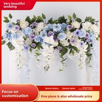 Magnifiques centres de table de mariage en fleurs de soie en plastique tressées, fabriquées en Chine, pour la décoration transfrontalière