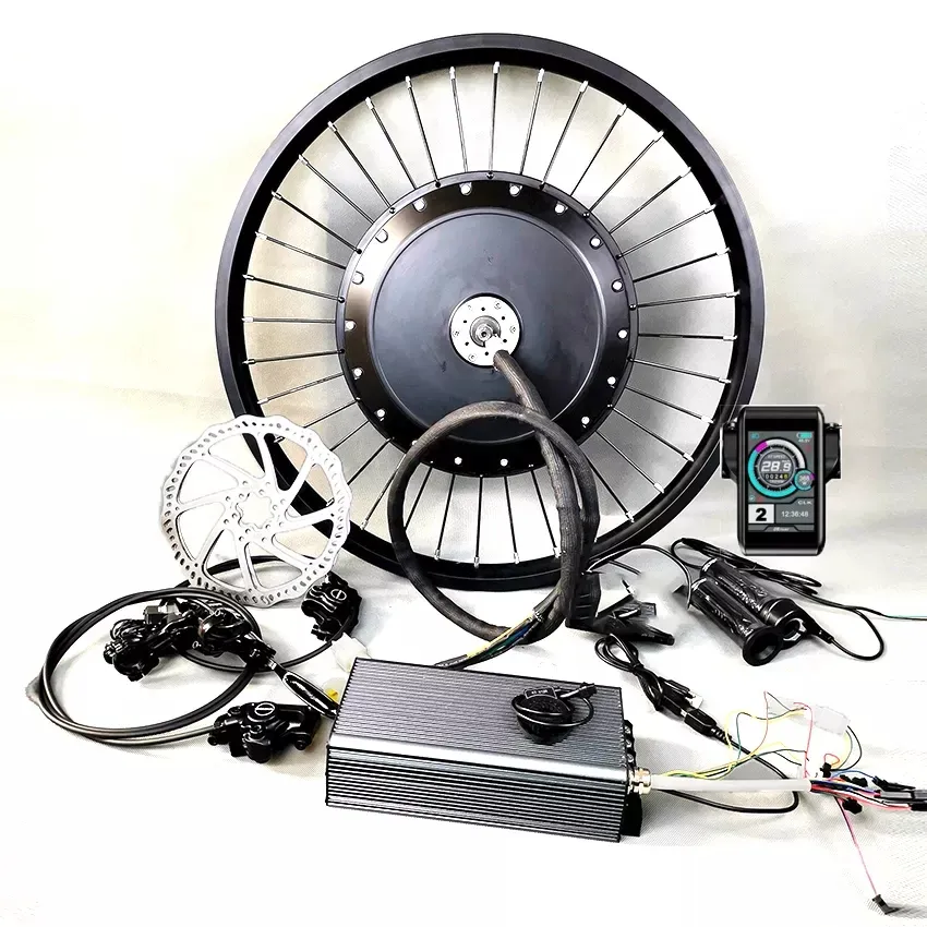 Motor de bicicleta eléctrica sin escobillas, motor de cubo de rueda para kits de conversión de motocicleta eléctrica, 72v, 3000w, 5000w, 8000w, 72V, 5KW, OEM