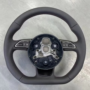 Volante de fibra de carbono de cuero para <span class=keywords><strong>Audi</strong></span> S6 S7 A4 A5 A6 A7 Q3 Q5 A3 S3 S8 R8 Venta caliente accesorios de coche volante de coche - Product Image 5