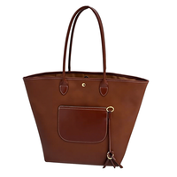Tas Selempang Kulit Berkapasitas Besar yang Stylish dengan Tali Bahu yang Dapat Dilepas dan Disesuaikan, Tas Tote Wanita untuk Perjalanan dan Belanja