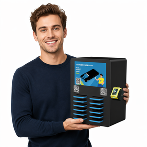 Estación de Alquiler de Baterías Portátiles Compartidas, 4, 8, 12 Ranuras, Pantalla LED Publicitaria, Kiosco de Baterías Portátiles de 5000 mAh con Sistema de Gestión - Product Image 4