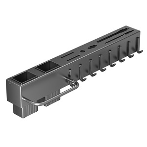 Organizador de Cocina Multifuncional de Pared, Metálico y PP, para Almacenamiento de Cuchillos y Utensilios, con Ganchos para Colgar y Barra para Toallas - Product Image 6