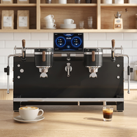 Máquina de Espresso Profesional de Grado Comercial en Oferta, Caldera Doble de Acero Inoxidable, 9 Bares de Presión, 6000W, PID de Alta Resistencia para Café