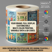 Film thermorétractable souple en PE basse température pour l'emballage des produits de première nécessité des supermarchés