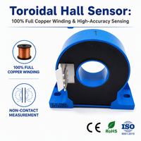 Transformateur de courant à effet Hall en circuit fermé DC AC 50A 1000A Haute précision 0,5% pour variateur de moteur de véhicule électrique, onduleur solaire CE RoHS