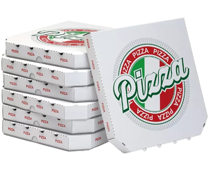 Disposable Embossed Corrugated Pizza Boxes Food Grade Custom <b>Printed</b> <b>Packaging</b> for Restaurant <b>and</b> Catering Delivery Service Use - Product Image 1