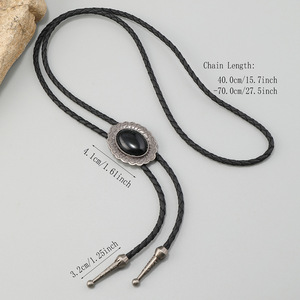 <span class=keywords><strong>Cravate</strong></span> pour hommes Vintage Western <span class=keywords><strong>Cowboy</strong></span> Bolo <span class=keywords><strong>Cravate</strong></span> pour hommes Pendentif géométrique Noir PU Cuir Corde <span class=keywords><strong>Cravate</strong></span> Femmes Collier Accessoires - Product Image 6