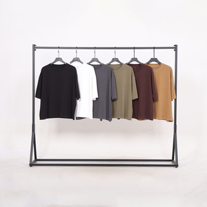 T-Shirt da <span class=keywords><strong>Uomo</strong></span> Personalizzate Lavate 100% Cotone Girocollo Oversize Stile Streetwear Effetto Vissuto Vestibilità Ampia - Product Image 3