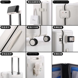 2025 thời trang 20-inch <span class=keywords><strong>Spinner</strong></span> trường hợp hành lý với TSA khóa công suất lớn siêu nhẹ không thấm nước chống mùa thu thiết kế - Product Image 4