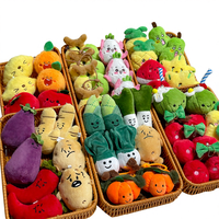Porte-clés en peluche en coton PP, série fruits et légumes de dessin animé, 10-16 cm, cadeau d'activité, décoration à suspendre pour sac