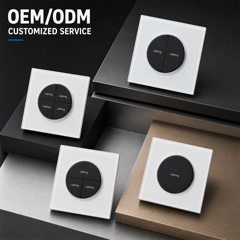 1/2/3/4 Smart Wall Switch PC/Glass Material Push Button ZigBee for Voice Control Timer Function Waterproof Durable OEM ODM · image 1