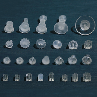 Fourniture d'usine : Embouts de boucles d'oreilles en silicone transparent, souples, de remplacement pour clous d'oreilles, lot de 100 pièces pour composants et accessoires de bijouterie