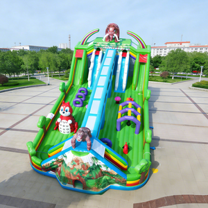 Château gonflable QIYI de qualité supérieure avec matériau PVC robuste pour usage commercial en extérieur, installation facile et taille personnalisable - Product Image 1