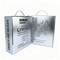 Luxury Custom Recyclable Made Champagne Boxes Rigid Cardboard Paper Whisky Alcohol Wine Glass Bottle Gift Box Packaging