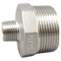Raccord réducteur hexagonal mâle fileté SUS304 pour systèmes de climatisation/cuisine/salle de bain/ventilation et circulation de liquides OEM