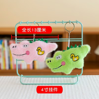Porte-clés en peluche crocodile économique, attrayant, mignon, en coton PP doux, 4 pouces (11 cm), vente directe usine, faible MOQ, mini griffe