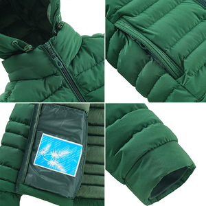 Veste d'hiver matelassée personnalisable pour garçon, imperméable, avec impression, fermeture éclair intégrale, <span class=keywords><strong>capuche</strong></span>, motif à carreaux, veste pour enfants 22709 - Product Image 3