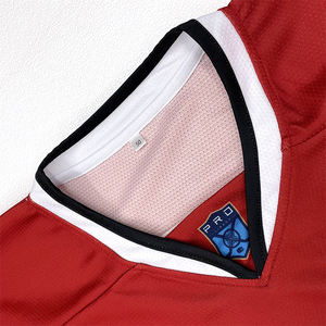 เสื้อเจอร์ซีย์ฮ็อกกี้น้ำแข็งพิมพ์ซับลิเมชันสีแดงทีมมืออาชีพ - Product Image 5