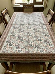 Beige Brown Floral <b>Tablecloth</b> Cotton Dining Table Cover Printed Table Linen Kitchen Decor Washable Table Cover - Product Image 2