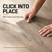 Revêtement de sol SPC à clipser HM Commercial, planches de vinyle imperméables avec sous-couche insonorisante IXPE, ODM