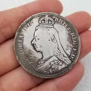 Moneda <span class=keywords><strong>de</strong></span> Plata <span class=keywords><strong>de</strong></span> <span class=keywords><strong>la</strong></span> Reina VICTORIA <span class=keywords><strong>del</strong></span> Reino Unido <span class=keywords><strong>de</strong></span> Gran Bretaña <span class=keywords><strong>de</strong></span> 1887 con Corona y Dragón - Product Image 1