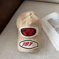 Casquette souple Diablo Vibe Style pour couple, tendance urbaine, marque vintage, broderie délavée, étiquette, 6 panneaux, tissu, PVC, ajustable