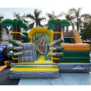 T-rex bơm hơi trượt nhà trẻ em khủng long từ atraktion nảy lâu đài bơm hơi ngoài trời thương mại - Product Image 3