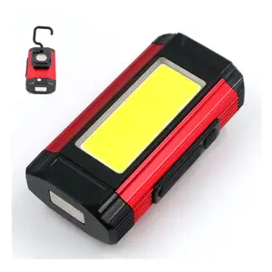 便携式LED工作灯，带吊钩和磁铁USB可充电cob工作灯，用于商店汽车修理户外