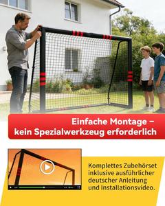 But <span class=keywords><strong>de</strong></span> football pour jardin - Cadre en acier <span class=keywords><strong>de</strong></span> 32 mm et rembourrage EPE, ensemble <span class=keywords><strong>de</strong></span> buts résistant aux intempéries avec filet PE 33 couches et ancre au sol en U - Product Image 4