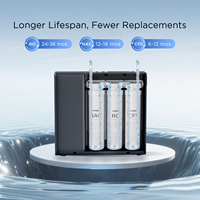 Système de filtration d'eau par osmose inverse Angel 100GPD pour la maison, purificateur d'eau sous l'évier, couleur noire