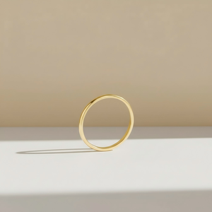 Anillos de Pareja Geométricos Simples con Bisel de Acero Inoxidable Chapado en Oro de 18K de BKG Trendy, Anillos Delicados a Juego para Él y Ella - Product Image 4