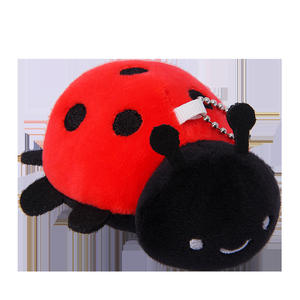 Petit insecte jouets en peluche coccinelle papillon cigale mante abeille <span class=keywords><strong>rhinocéros</strong></span> coccinelle porte-clés sac à dos pendentif - Product Image 2