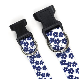 Collar personalizado para mascotas de estilo étnico suave, collares de perro bonitos ajustables con patrones geométricos tribales florales bohemios - Product Image 6