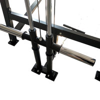Máquina de gimnasio multifuncional para uso comercial, aparato de ejercicio multifuncional, con estante para sentadillas