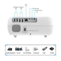 Projecteur de cinéma maison intelligent mini Full HD 1080p le plus récent, 3100 lumens, avec lampe LED, résolution vidéo 4K