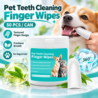 Lingettes dentaires jetables non tissées pour animaux de compagnie – Nettoyage des dents, soins bucco-dentaires, haleine fraîche pour chiens et chats – Hygiène quotidienne